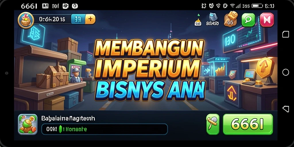 Tampilan gameplay menarik dalam 666I yang menunjukkan manajemen bisnis.