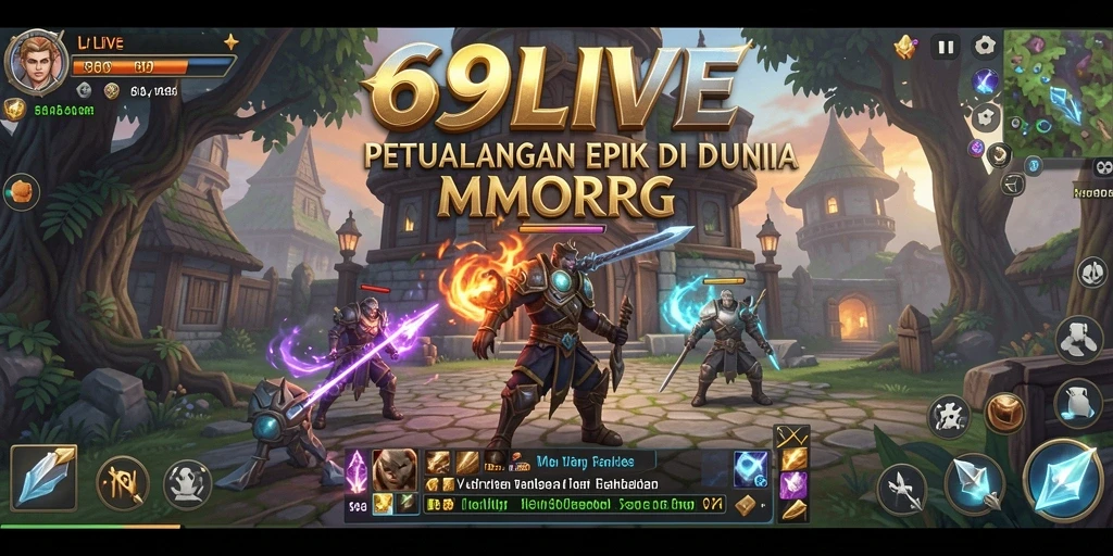Screenshot menampilkan aksi pertarungan seru dalam game MMORPG 69LIVE.