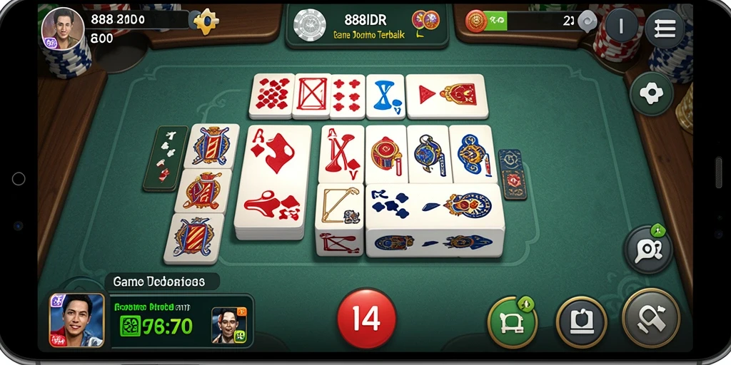 Screenshot utama gameplay Domino yang seru dan interaktif.