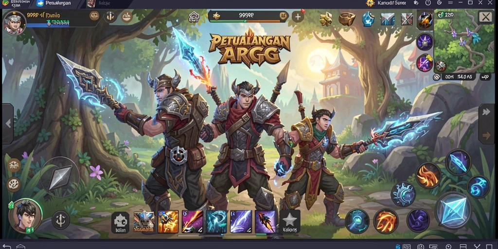Screenshot 99RP menampilkan pertarungan seru dalam gameplay ARPG.