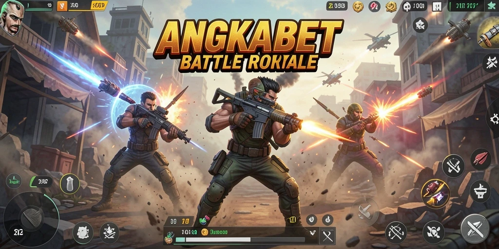 Tampilan utama gameplay ANGKABET dengan pertempuran intens.