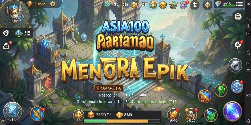 Tampilan gameplay ASIA100 memperlihatkan strategi Tower Defense yang mendebarkan.