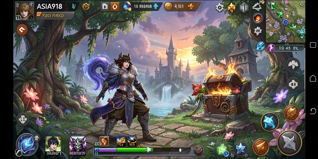 Tampilan dinamis gameplay RPG ASIA918 dengan karakter dan pertarungan seru.