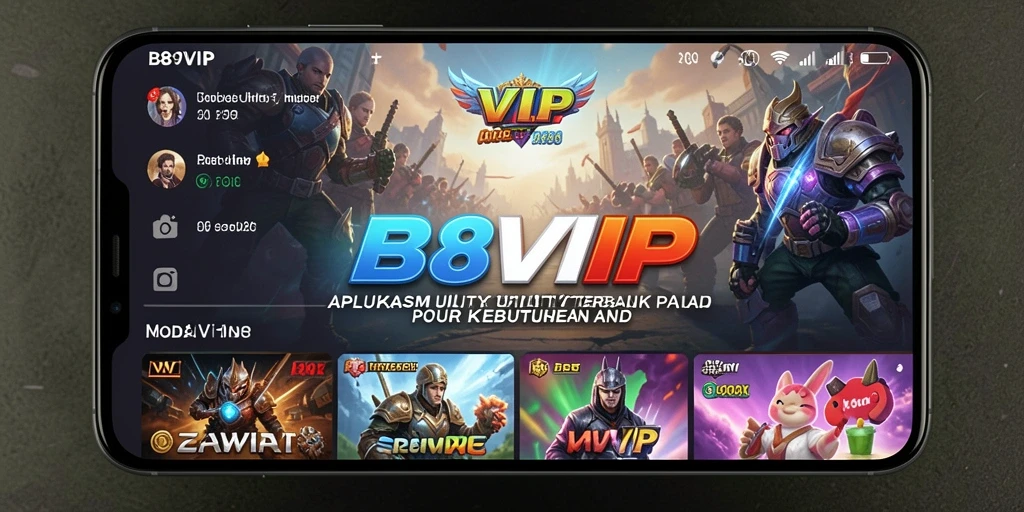 Tampilan antarmuka pengguna B8VIP yang simpel dan fungsional.