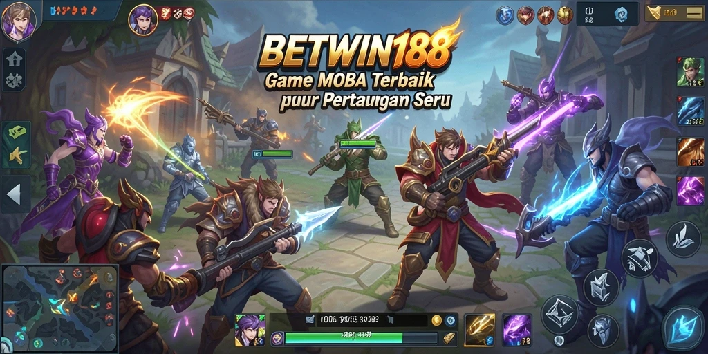 Tampilan gameplay seru dari game MOBA BETWIN188.