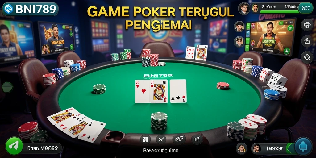 Screenshot menampilkan momen seru dalam permainan Poker di BNI789.