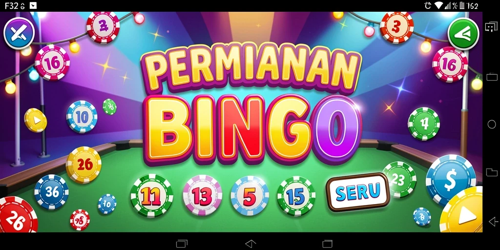 Tangkapan layar F32 menampilkan gameplay Bingo yang menarik dan interaktif.