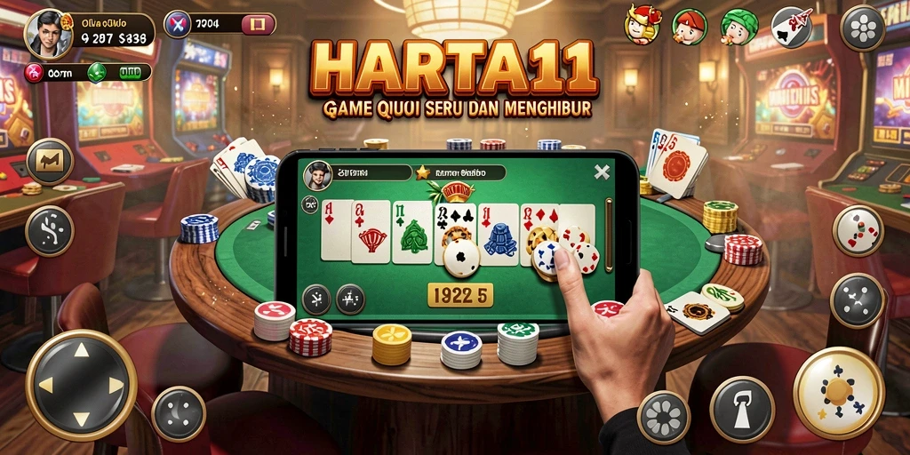 Tampilan screenshot HARTA11 dengan gameplay QiuQiu yang mendebarkan.