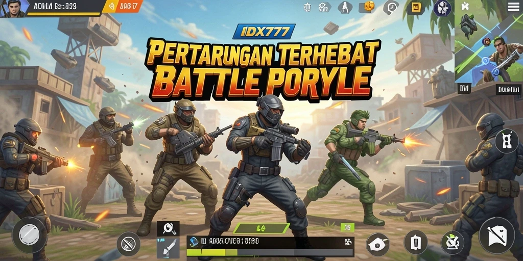 Tampilan seru gameplay Battle Royale IDX777 dengan aksi mendebarkan.