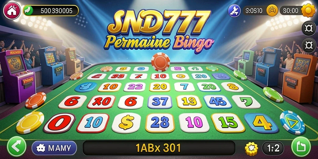 Tampilan menarik dari gameplay Bingo yang seru di IND777.