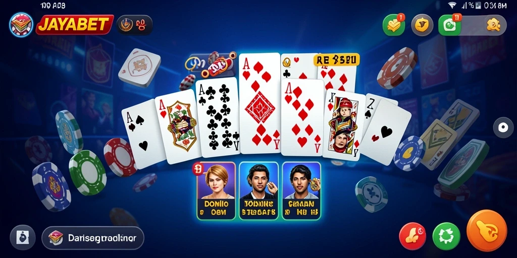 Screenshot gameplay JAYABET menampilkan aksi seru permainan Domino.
