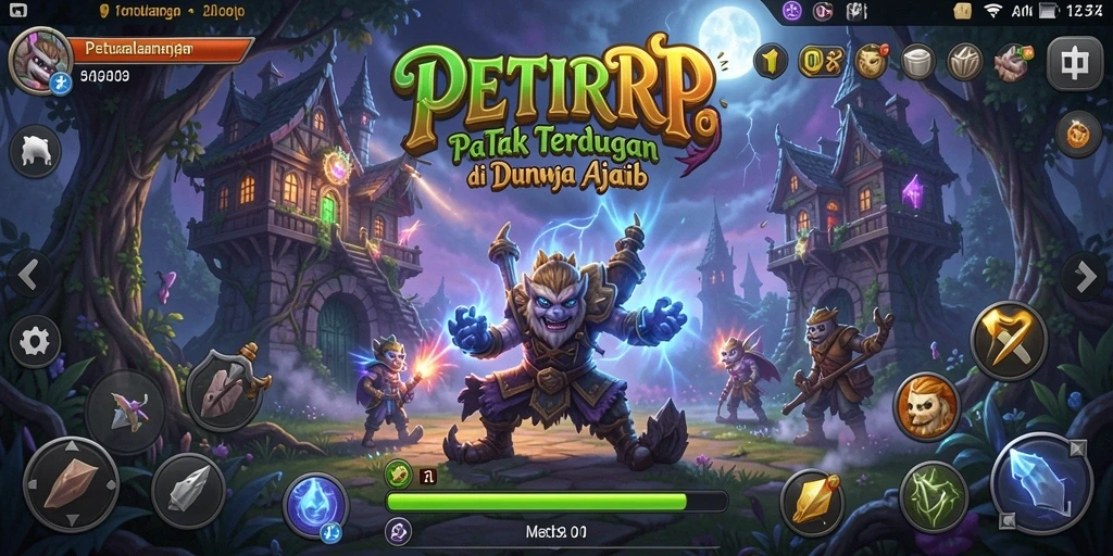 Tampilan gameplay PETIRRP yang penuh aksi dan petualangan seru.