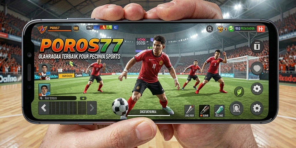 Tampilan gameplay POROS77 menunjukkan aksi olahraga yang seru dan penuh tantangan.