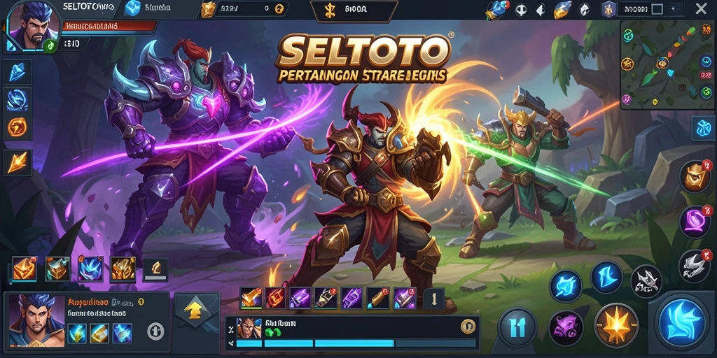 Tangkapan layar gameplay SELTOTO menampilkan aksi pertarungan tim yang mendebarkan.