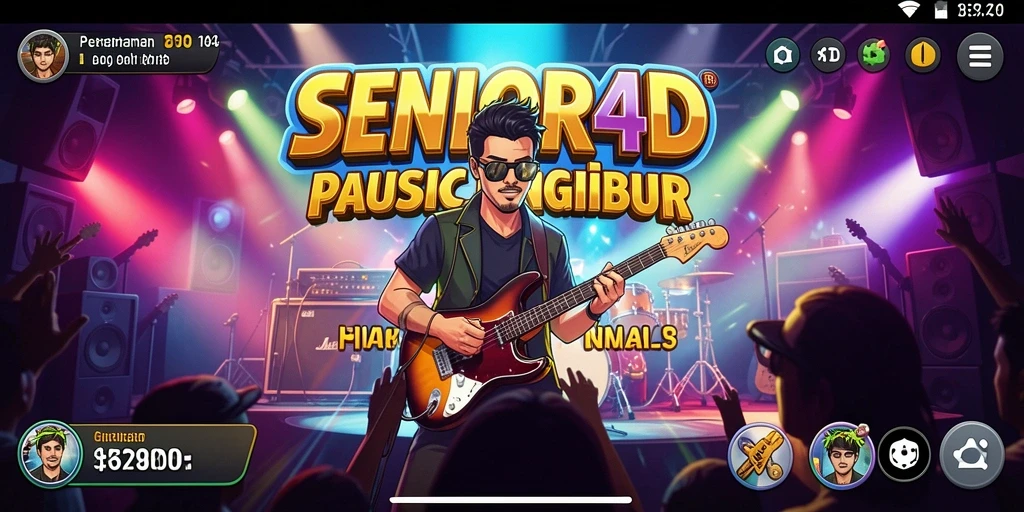 Tampilan menarik dari gameplay SENIOR4D dengan beragam musik.