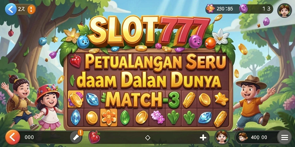 Tangkapan layar menunjukkan gameplay seru dari SLOT777 dalam kategori Match-3.