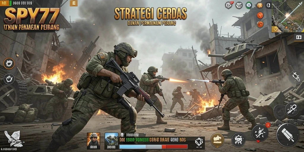 Tampilan gameplay SPY77 dengan strategi pertempuran yang mendalam.